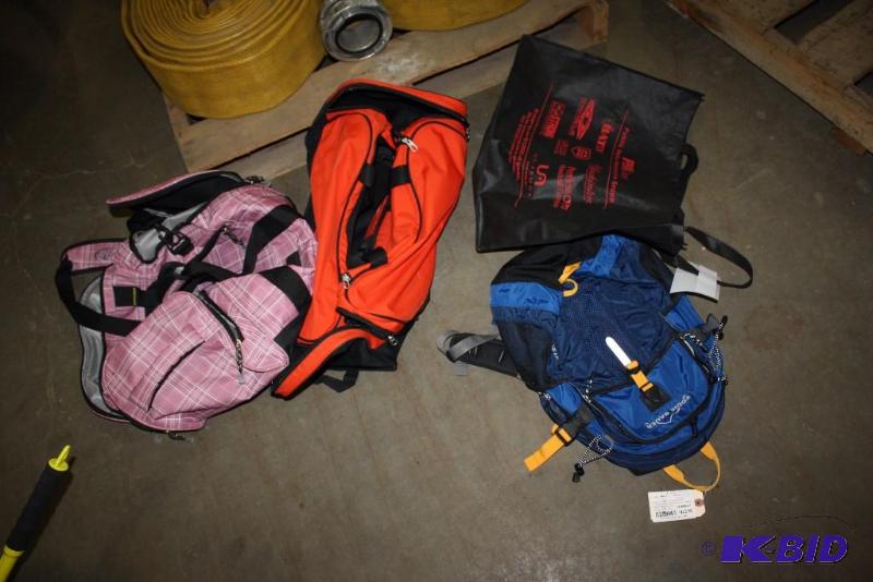 lot 110 image: Lot of (4) Back Packs Including Brands Eddie Bauer C Pak Nike.