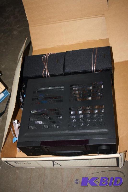 lot 129 image: Lot of (3) Including RCA Speakers (2) KLH Audio Stereo Receiver Model No. R3000M.