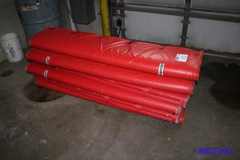 lot 132 image: Lot of (12) Pole Covers Red Vinyl 68 x 36.