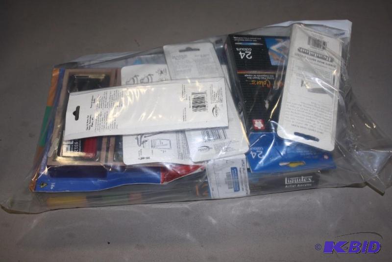 lot 152 image: Shelf Lot Including Scalpel Set wBlades Craft Tools Craft TweezersPliars And More.