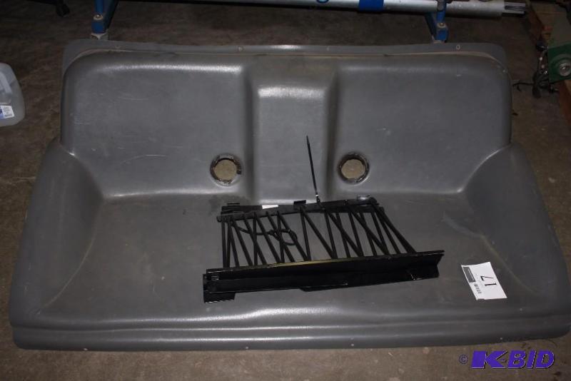 lot 17 image: Back Seat & Divider Bars From Police Cruiser Model WB52NP106.