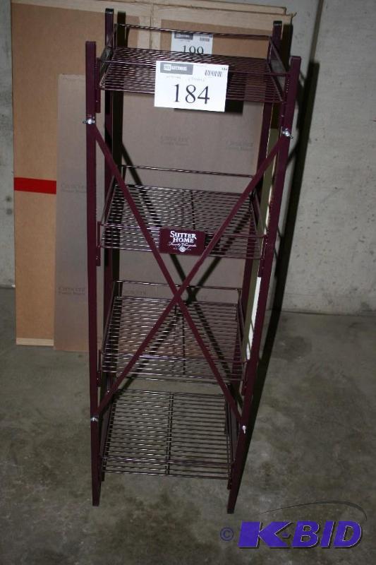 lot 184 image: Wire Rack With 4 Shelves, 17x14x52.