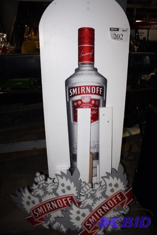 lot 202 image: Smirnoff Sign, 24x74.