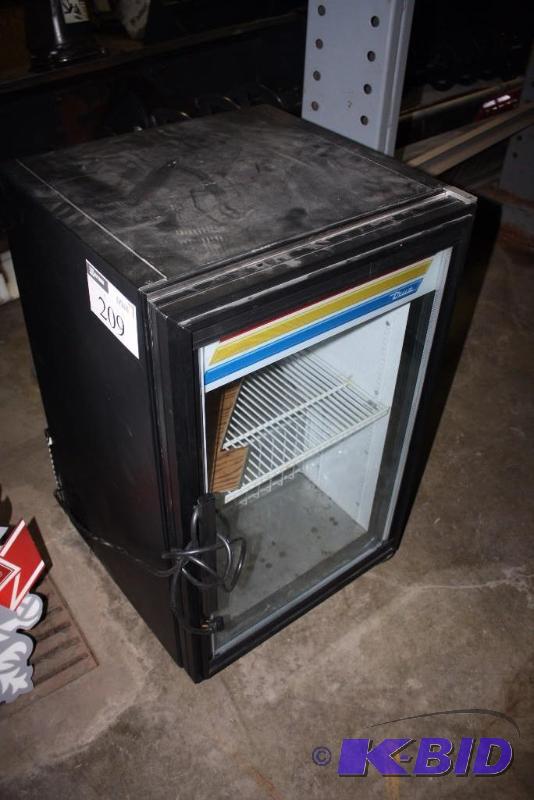 lot 209 image: True Brand Glass Door Refrigerator, 23x24x40.