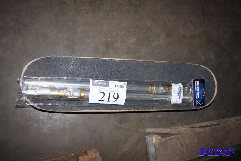 lot 219 image: Lot of (2) Including (1) Skateboard 31x8, Has Signs of Wear and (1) Dual Lightsaber 27.