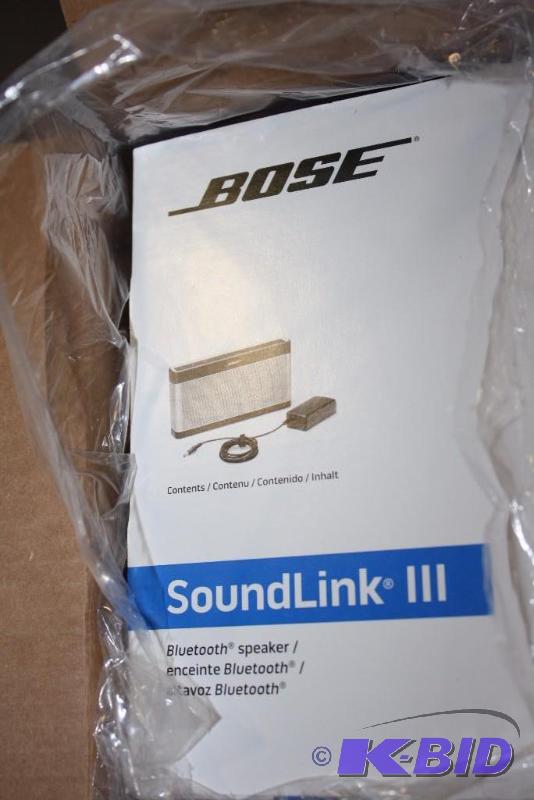 lot 223 image: Bose SoundLink III Bluetooth Speaker, 120 V.