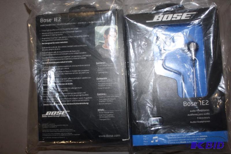 lot 225 image: Lot of (2) Bose IE2 Ear Bud Headphones.