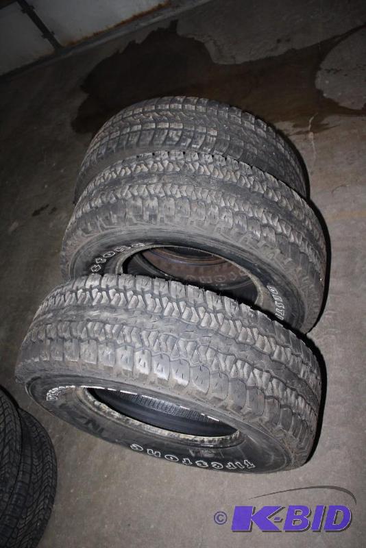 lot 228 image: Lot of (3) Destination AT Firestone Tires, 26570R16.