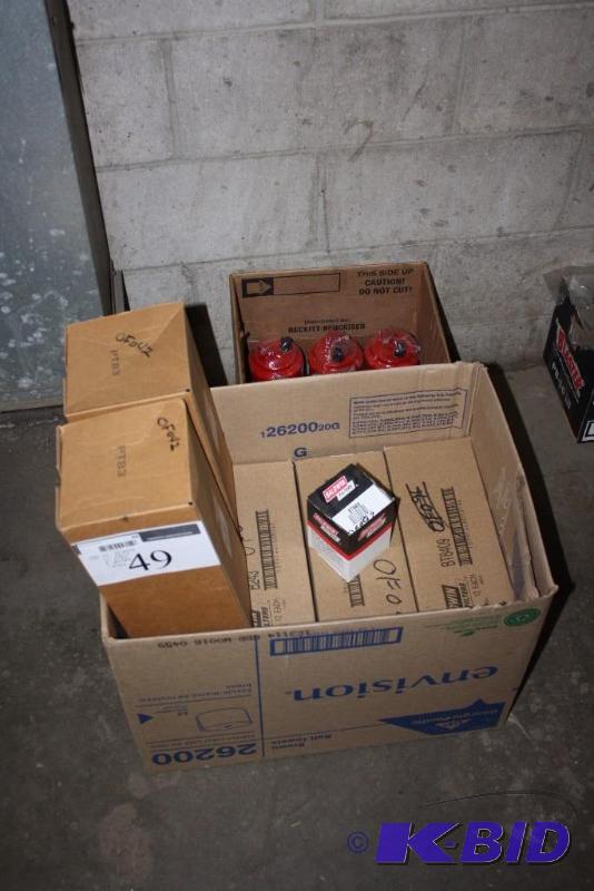 lot 49 image: Lot of (48) Oil Filters Including Types BF1352 (9) PT83 (2) B243 (12) BT8409 (25).