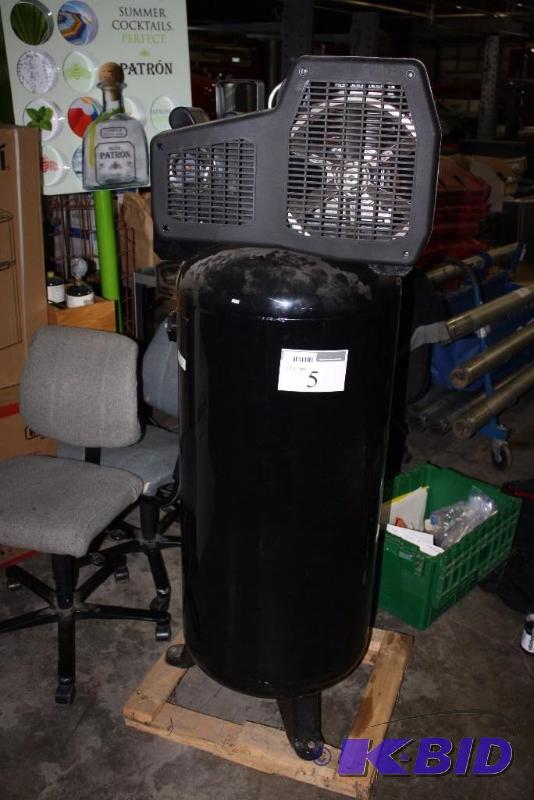 lot 5 image: Coleman Powermate Compressors Model SL7006016 230V 15A 60Hz 1Ph 60Gal Tank 145 PSI 63.5.