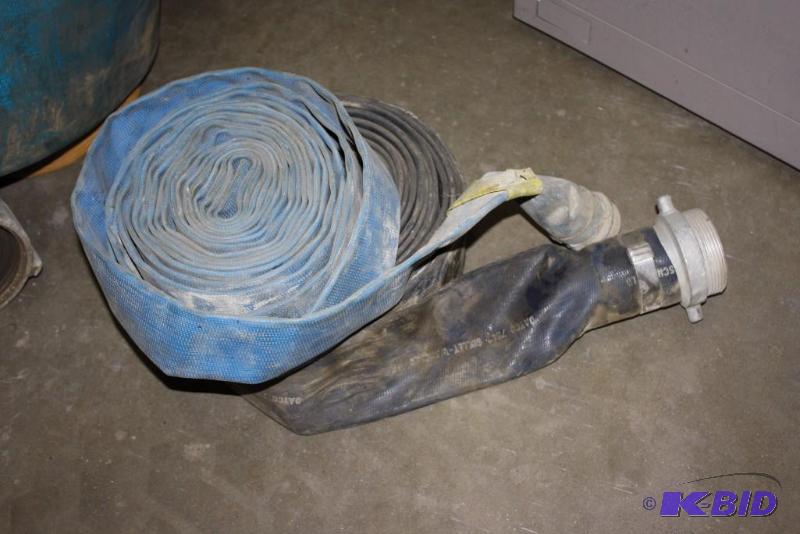 lot 63 image: Lot of (2) BlackBlue Fire Hoses wAdapters 4 Connector.