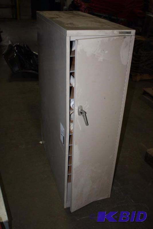 lot 73 image: Filing Cabinet wBuilding Plan Slots or Slots For Tubes White 39 x 16 x 54.