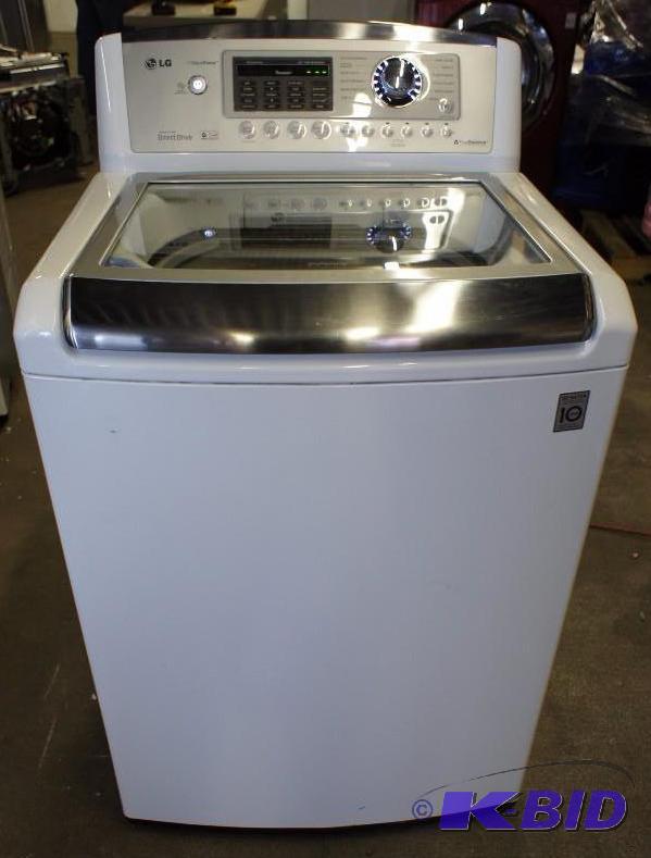 lot 12 image: LG Washer - Model # (WT5070CW) - MSRP $899.99...