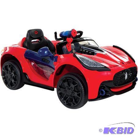 lot 9 image: New Spider-Man Super Car 6-Volt Battery-Power...