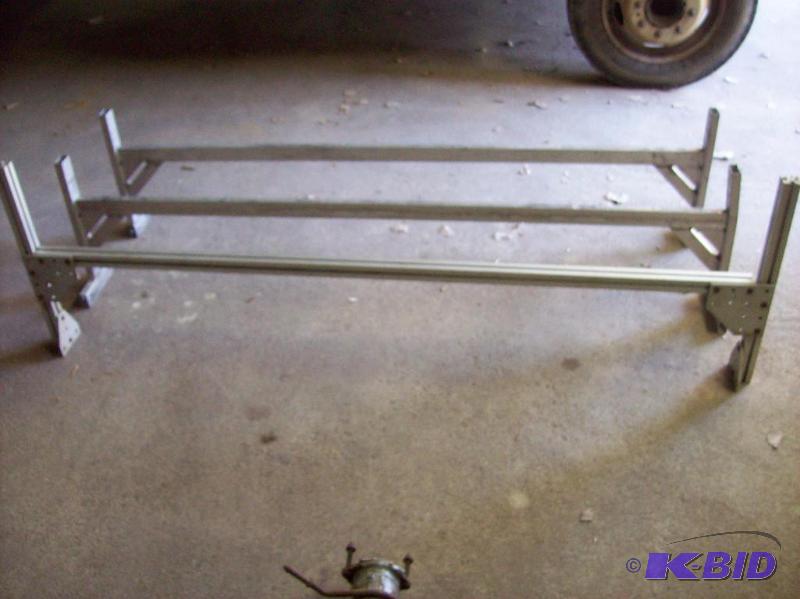 lot 8 image: Three 6 foot aluminum truckvan or trailer ra...