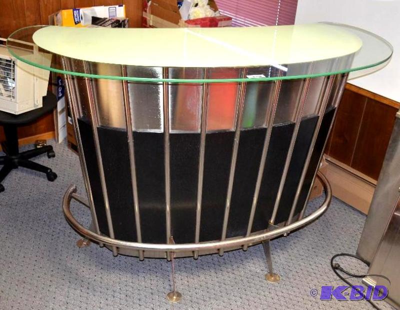 lot 1 image: Rare Custom Made Glass top Retro Bar. Paid o...