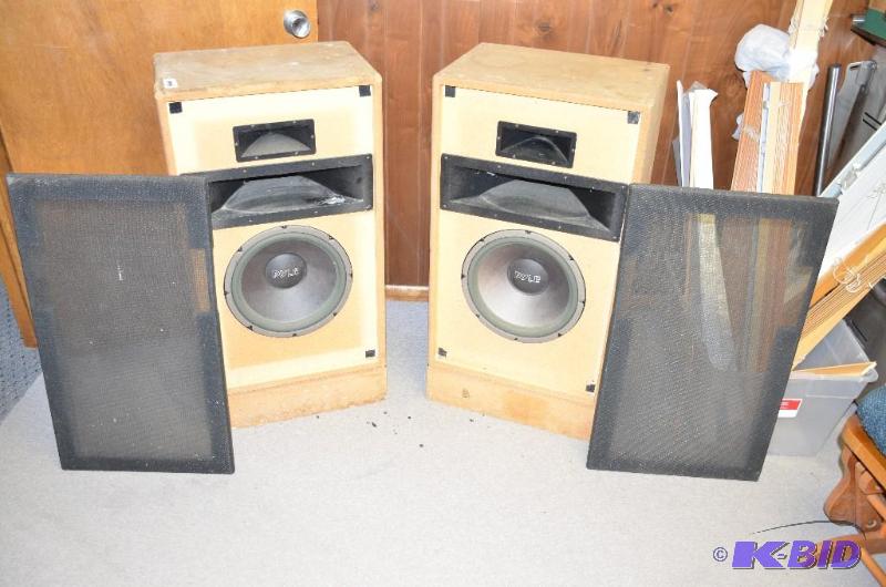 lot 15 image: Pyle Floor Speakers with 15 woofers on the ba...