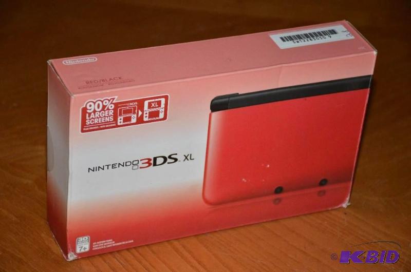 lot 28 image: Nintendo 3DS XL (RedBlack) Item appears to ...