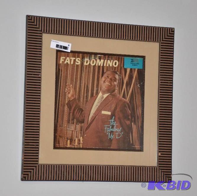 lot 5 image: Vintage Framed Fats Domino the Fabulous "...