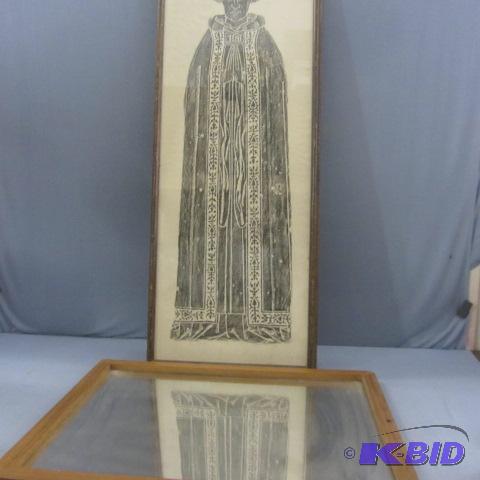 Framed Mirror, Etching