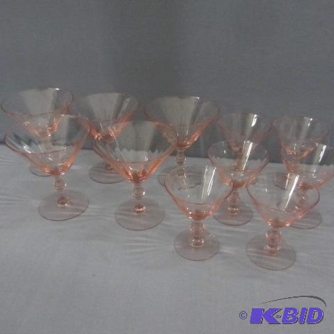 Pink Depression Glass Martini