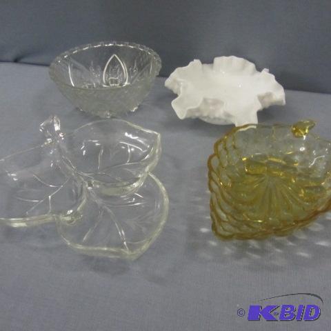 Milk Glass. Candy Dishes