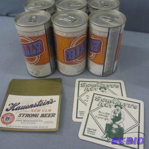 Beer Cans, Coasters, Labels