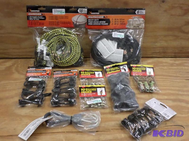 Box Of Assorted New Keeper Bungee Straps &amp...