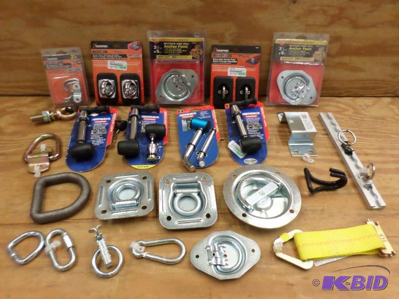 Large Lot Of Assorted New Anchors, Hitch Lock...
