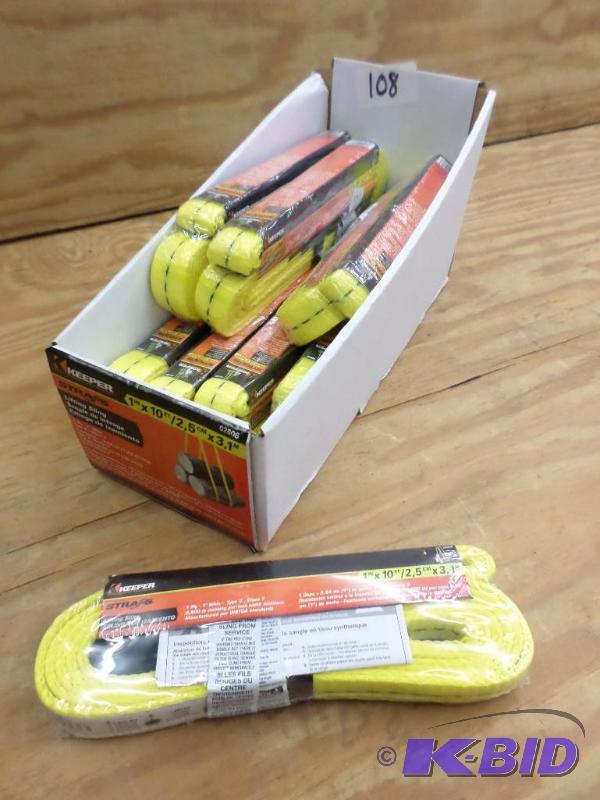(8) New Keeper 1&quotx10ft Lifting Straps...