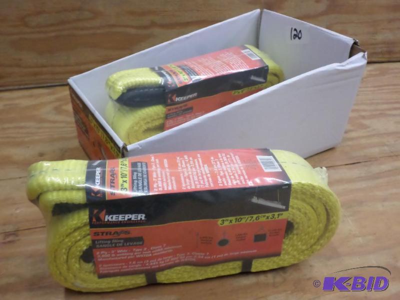 (2) New Keeper 3&quotx10ft Lifting Straps...