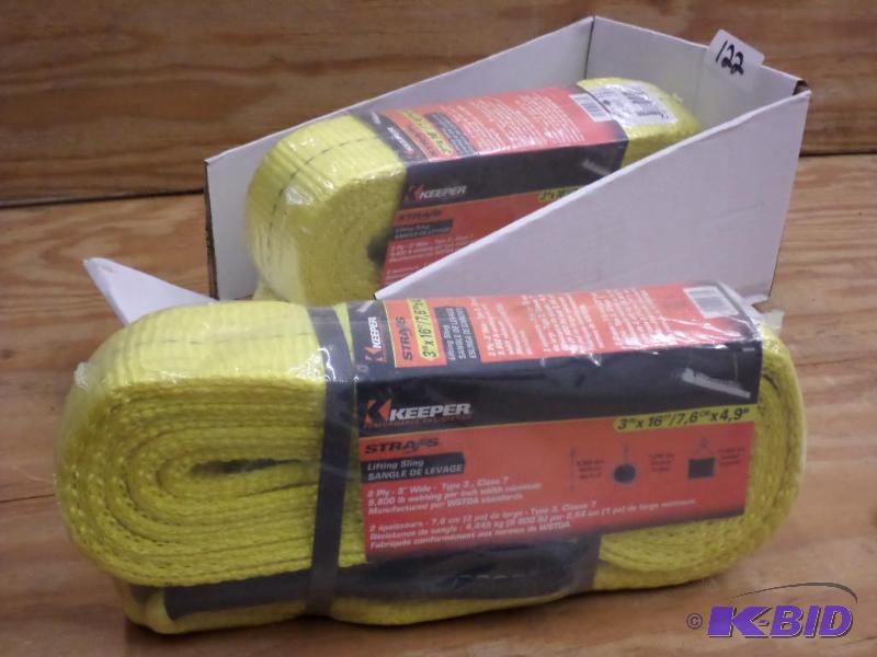 (2) New Keeper 3&quotx16ft Lifting Straps...