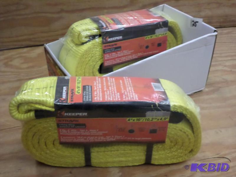 (2) New Keeper 4&quotx16ft Lifting Straps...