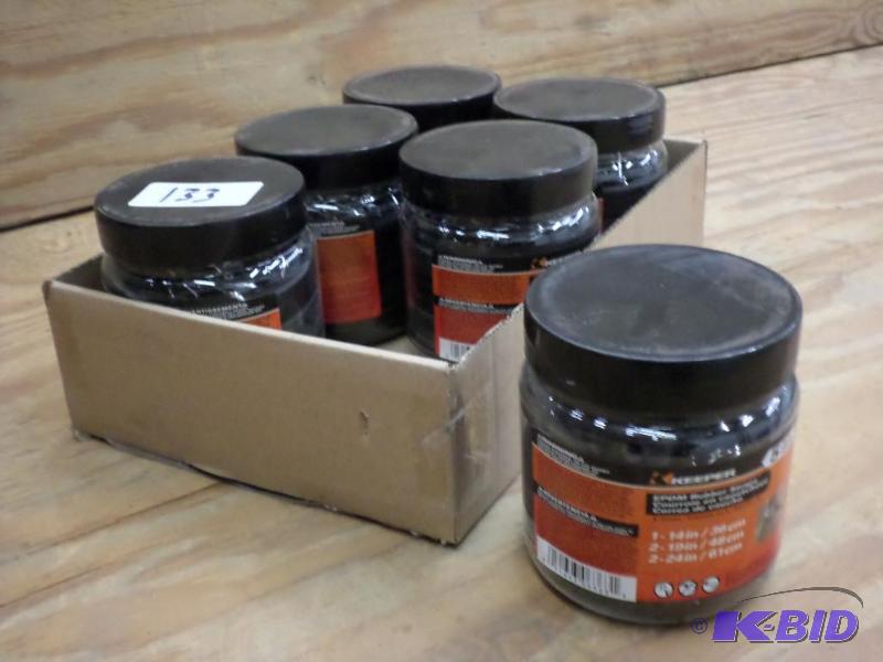 (6) New Keeper 5-Packs Of Assorted Length Rub...