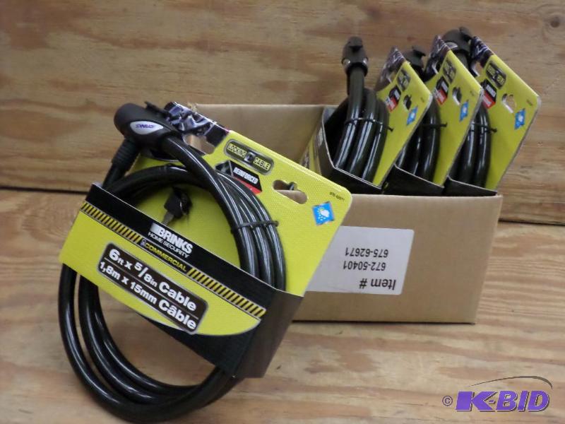 (4) New Brinks 58&quotx6ft Lock Cables...