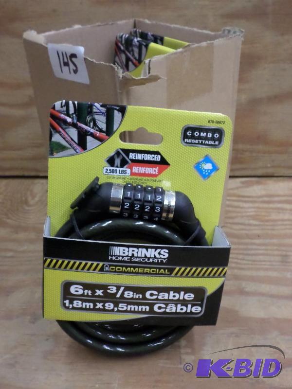 (3) New Brinks 38&quotx6ft Lock Cables...