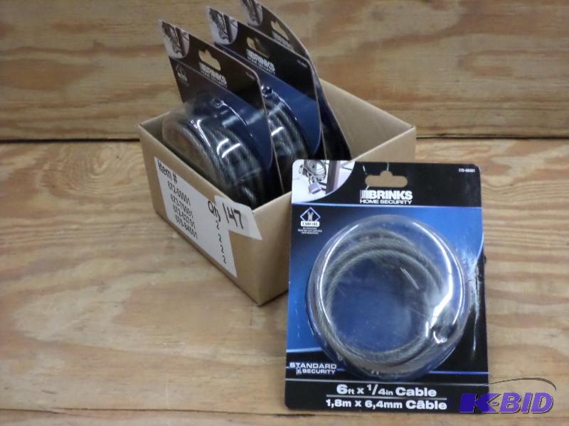 (4) New Brinks 14&quotx6ft Lock Cables...