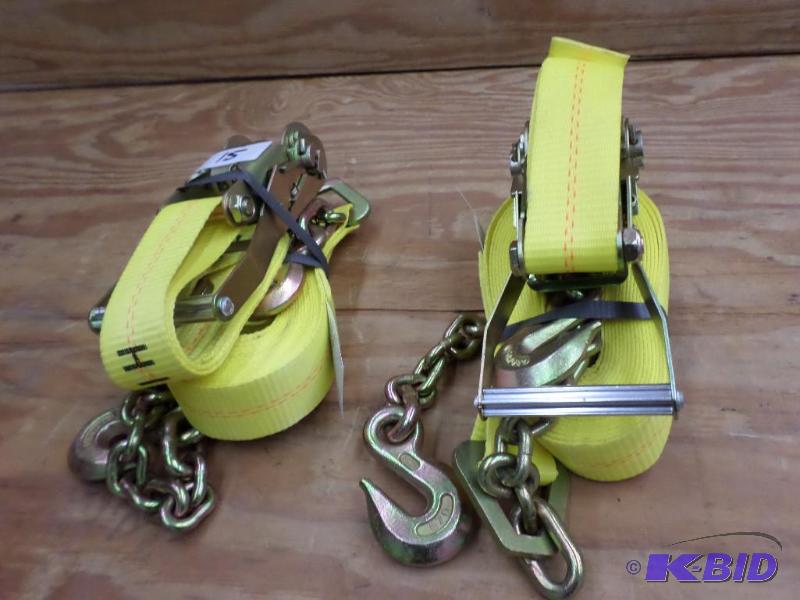 (2) New Keeper 27ft 10000# Ratchet Straps...