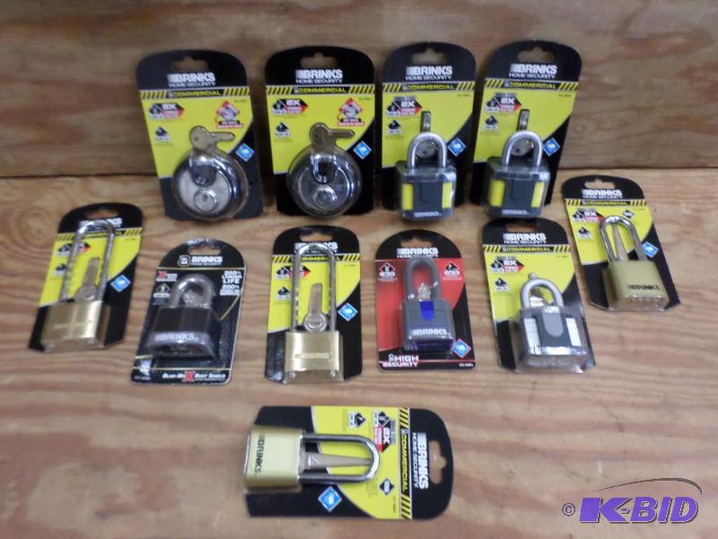 Box Of New Brinks Assorted Locks...