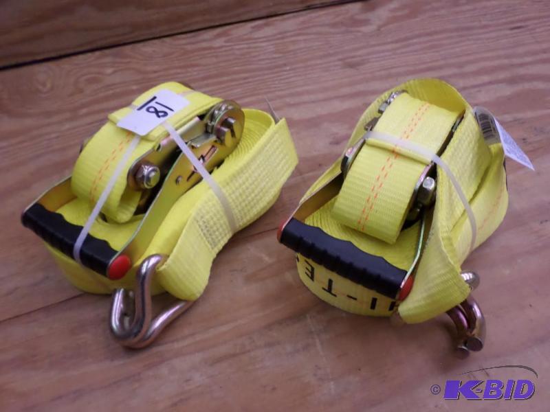 (2) New Keeper 27ft 10000# Ratchet Straps...