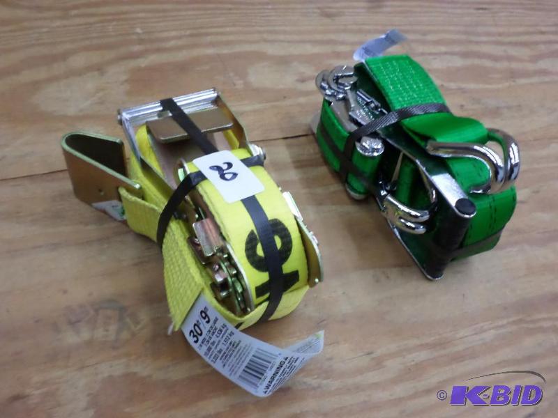 (2) New Keeper 27ft 10000# Ratchet Straps...