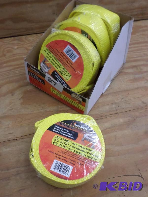 (3) New Keeper 20ft 7000# Recovery Straps...