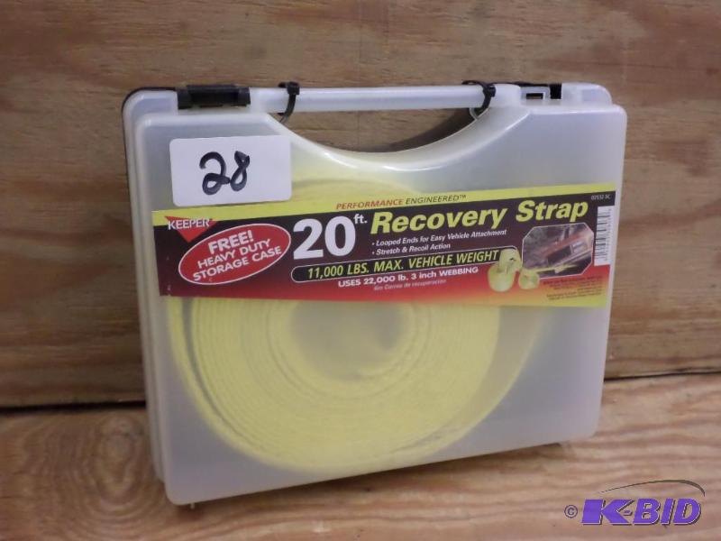 (1) New Keeper 20ft 11000# Recovery Strap...