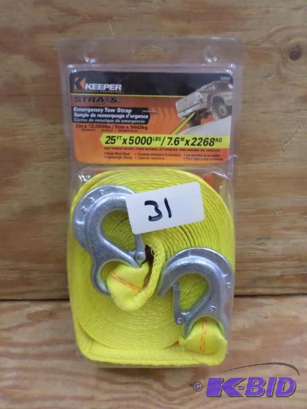 (1) New Keeper 25ft 5000# Tow Strap...