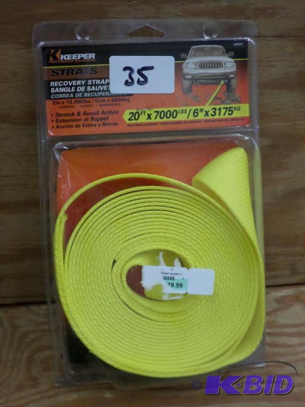 (1) New Keeper 20ft 7000# Recovery Strap...
