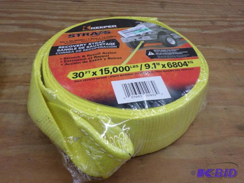 (1) New Keeper 30ft 15000# Recovery Strap...