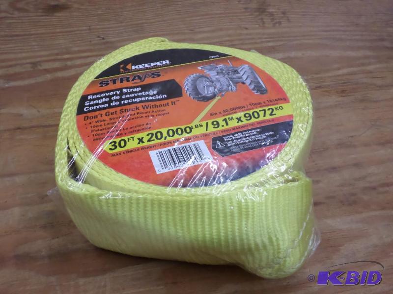 (1) New Keeper 30ft 20000# Recovery Strap...