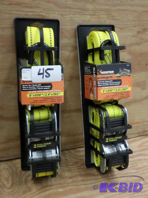 (2) New Keeper 8ft 800# Straps...