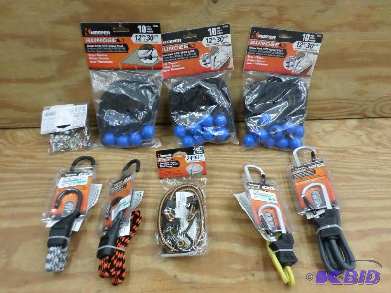 Box Of Misc Bungee Straps, Toggle Ball Straps...