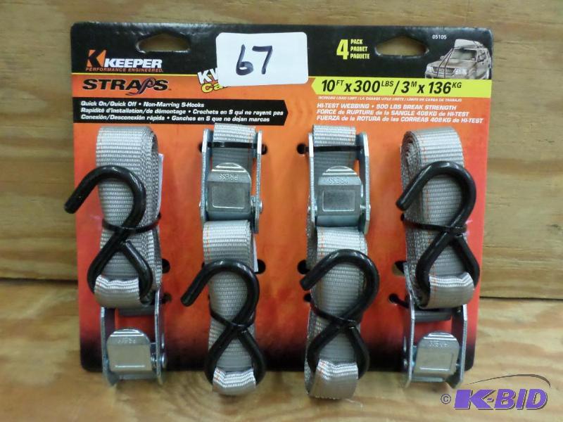 (4) New Keeper 10ft 300# Straps...